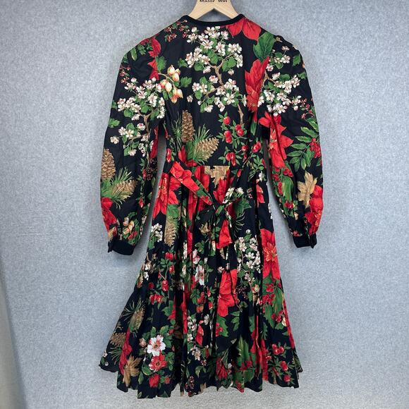 Storybook Heirlooms Dress Girls Youth Size 12 Multi Floral Velvet Bow Headband
